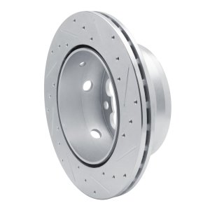 Dodge Sprinter 3500 Brake Rotor (1) - Rear Left - R1 Concepts - Drilled & Slotted - Silver - `02-`06